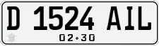 License plate of Indonesia, Regular plates