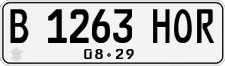 License plate of Indonesia, Regular plates