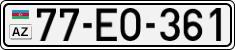 License plate of Azerbaijan, Cars