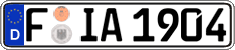 German license plate, Regular plates