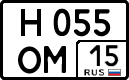License plate Russia, Cars