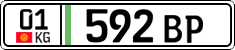 License plate of Kyrgyzstan, Organizations (2016)