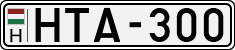 license plates of Hungary, Cars (1990)