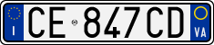 License plate of Italy, Cars (1994 year series)