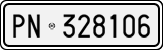 License plate of Italy, Cars (1927 year series)