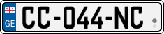 License plate of Georgia, Cars (2014)