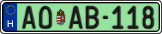 license plates of Hungary, Regular plates (2022)