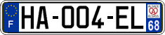 French license plate, SIV (ordinary)