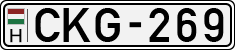 license plates of Hungary, Cars (1990)