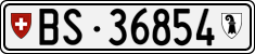 License plate of Switzerland, Cars