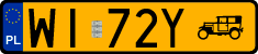 License plates of Poland, Oldtimers