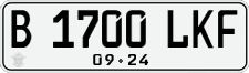 License plate of Indonesia, Regular plates