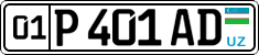 License plate of Uzbekistan, Private owners
