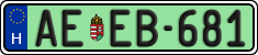 license plates of Hungary, Regular plates (2022)