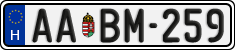 license plates of Hungary, Regular plates (2022)