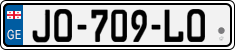 License plate of Georgia, Cars (2014)