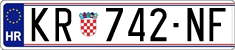 License plate of Croatia, Regular plates