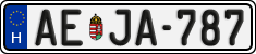 license plates of Hungary, Regular plates (2022)