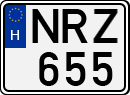 license plates of Hungary, Cars (1990)