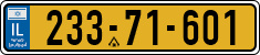 License plate of Israel, Regular plates