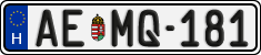 license plates of Hungary, Regular plates (2022)