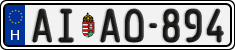 license plates of Hungary, Regular plates (2022)