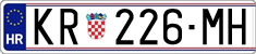 License plate of Croatia, Regular plates