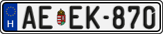 license plates of Hungary, Regular plates (2022)