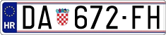 License plate of Croatia, Regular plates