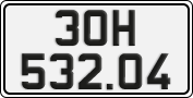 License plate of Vietnam, Cars