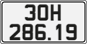 License plate of Vietnam, Cars