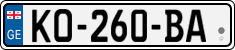 License plate of Georgia, Cars (2014)