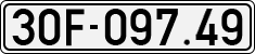 License plate of Vietnam, Cars
