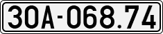 License plate of Vietnam, Cars