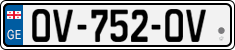 License plate of Georgia, Cars (2014)