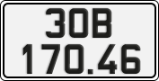 License plate of Vietnam, Cars