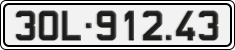 License plate of Vietnam, Cars
