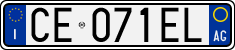 License plate of Italy, Cars (1994 year series)