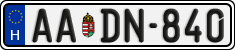 license plates of Hungary, Regular plates (2022)