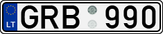 License plate of Lithuania, Cars