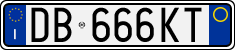 License plate of Italy, Cars (1994 year series)
