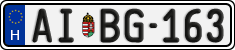 license plates of Hungary, Regular plates (2022)