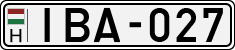 license plates of Hungary, Cars (1990)