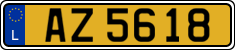 License plate of Luxembourg, 2003 year system