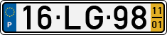 License plate of Portugal, Regular plates