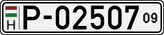 license plates of Hungary, Temporary (1990)