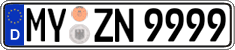 German license plate, Regular plates