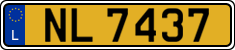 License plate of Luxembourg, 2003 year system