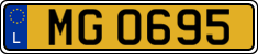 License plate of Luxembourg, 2003 year system
