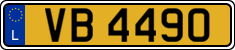 License plate of Luxembourg, 2003 year system